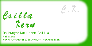 csilla kern business card